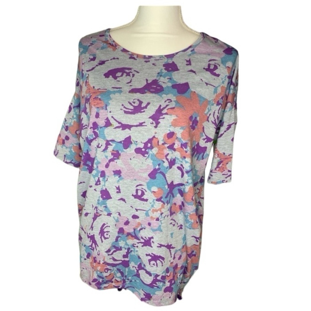 Lularoe Woman XXS Long Short Sleeve Multi Colored Shirt